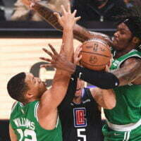 Boston Celtics Players Defending