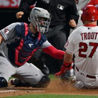Mike Trout Sliding Into Home