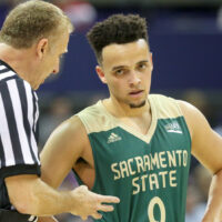 Sacramento State Player Talks To Referee